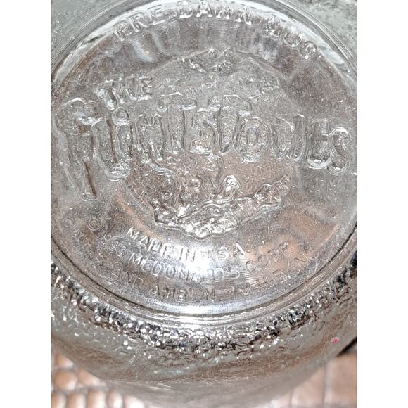 VINTAGE 1993 McDonalds Flintstones Glass Mug Cups Set of 2 - Picture 4 of 5